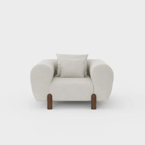 Serenith one seater cream luxury lounge chair — upholstered armchair Australia