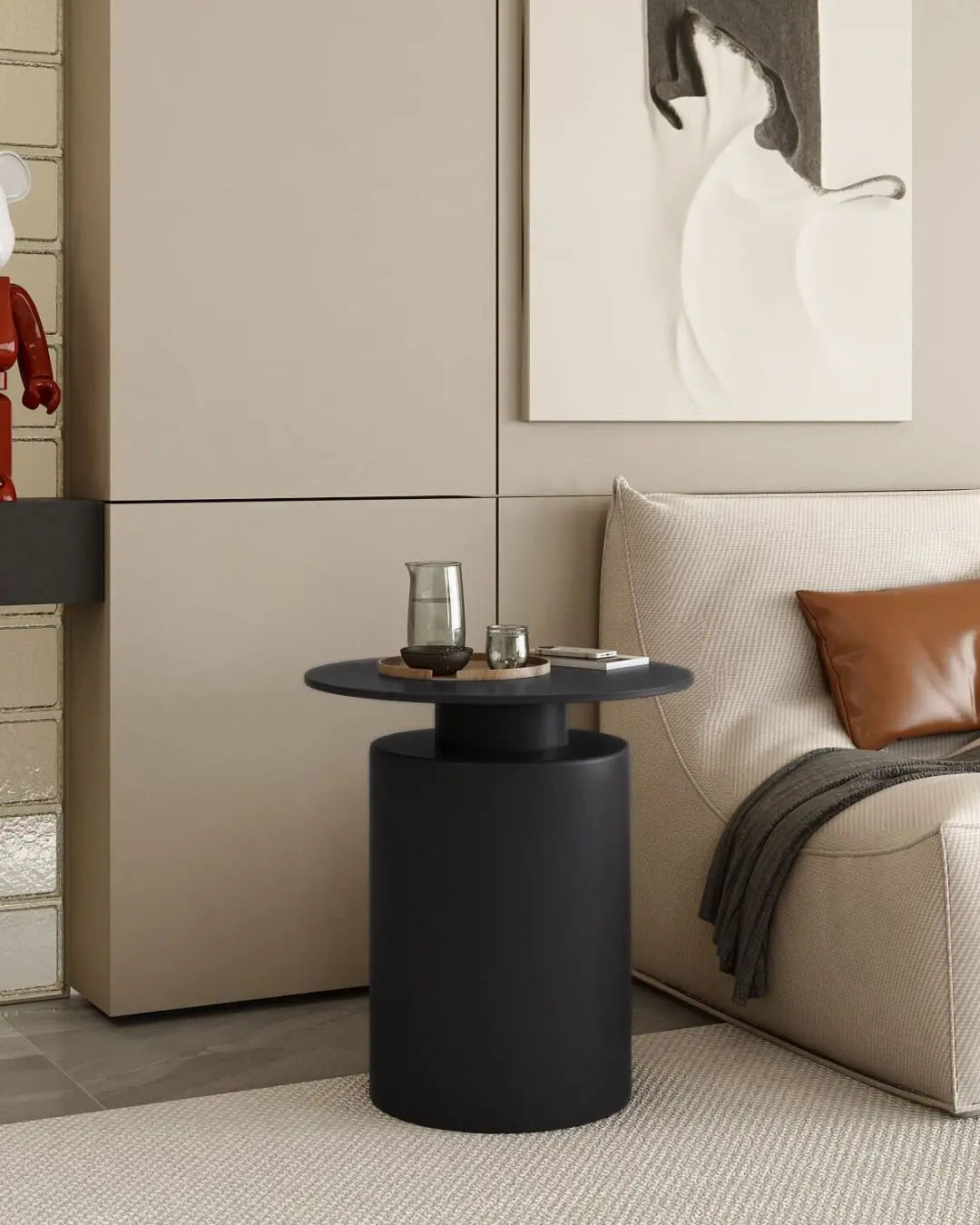 Orvian table detail — stone top side table premium Australian interior