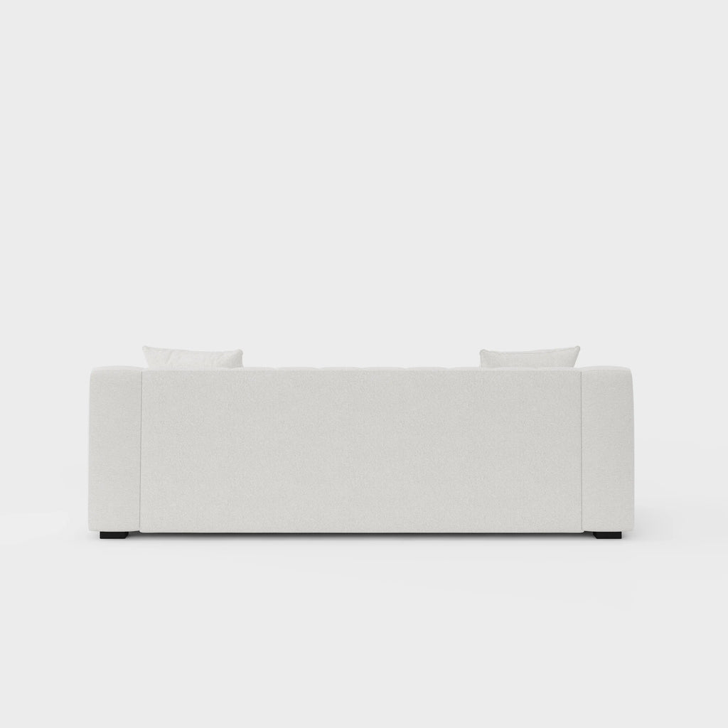 Anella sofa close-up cushion detail — custom made to order fabric sofa Sydney