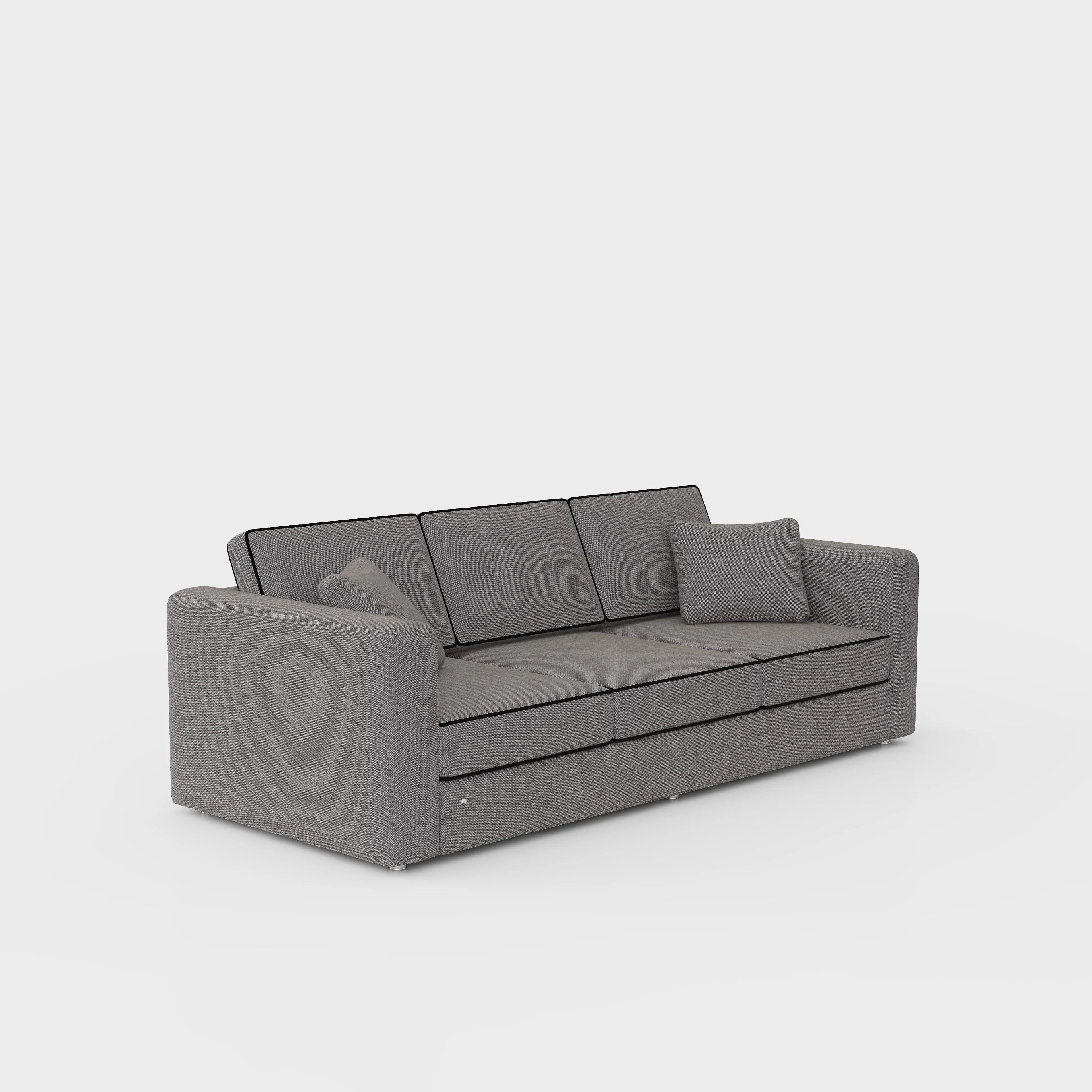 Evaina sofa lifestyle — neutral contemporary living room sofa Australia