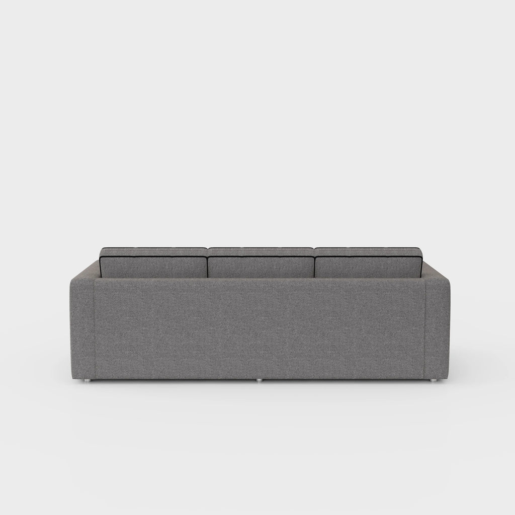 Evaina sofa lifestyle — neutral contemporary living room sofa Australia