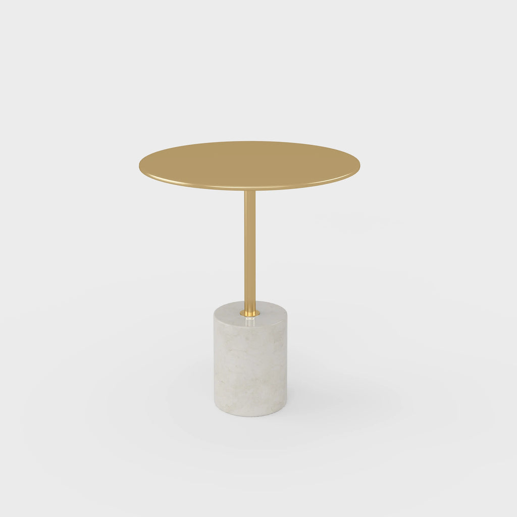 Aurelith marble side table — natural stone top side table living room Australia
