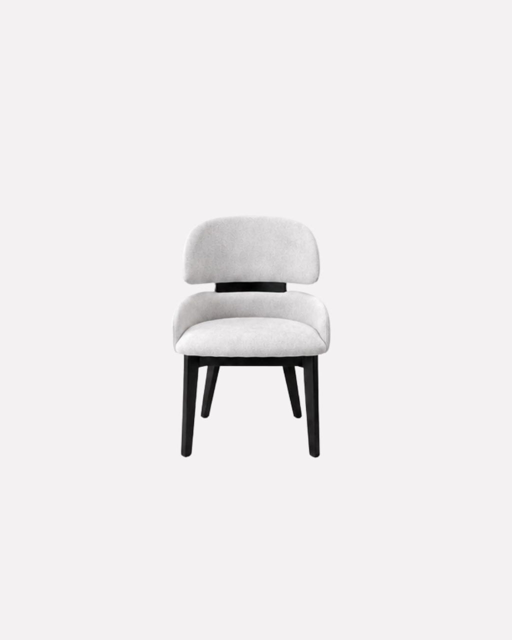 JOLIN Furniture Soleia chair with sleek design, wooden legs, and upholstered seat in a modern living room setting.