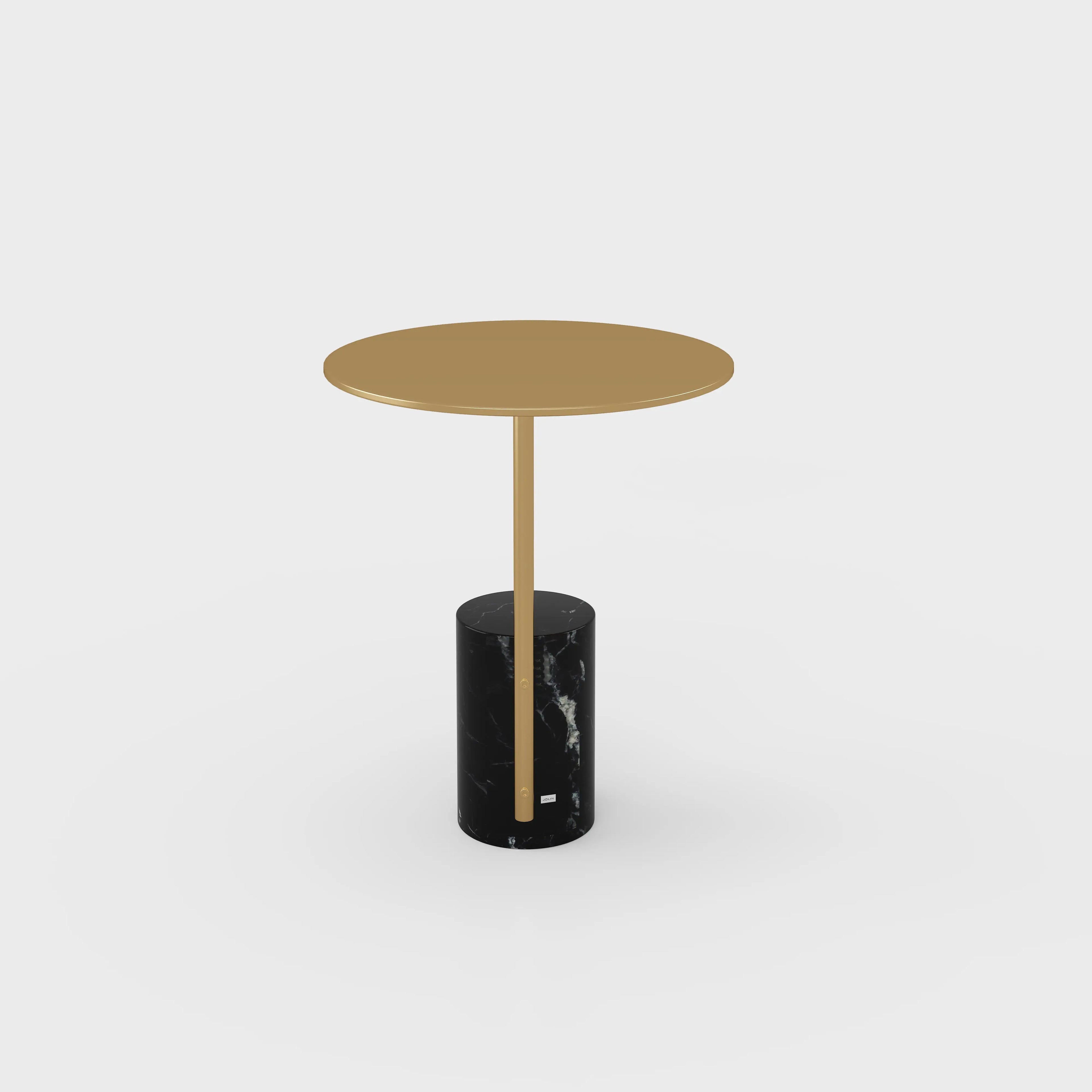 Corvess table styled — travertine side table contemporary interior JOLIN Furniture