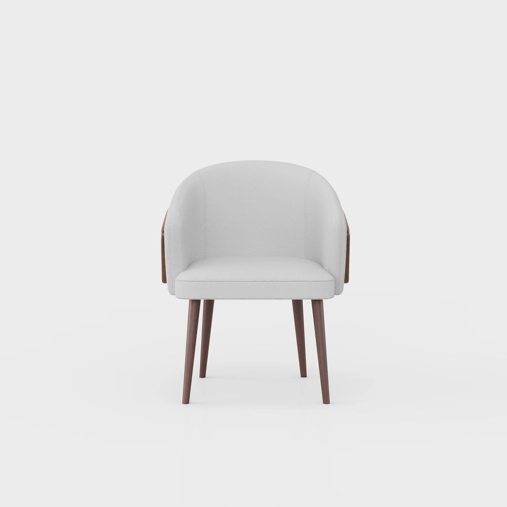Virelle upholstered armchair — contemporary fabric lounge chair Australia