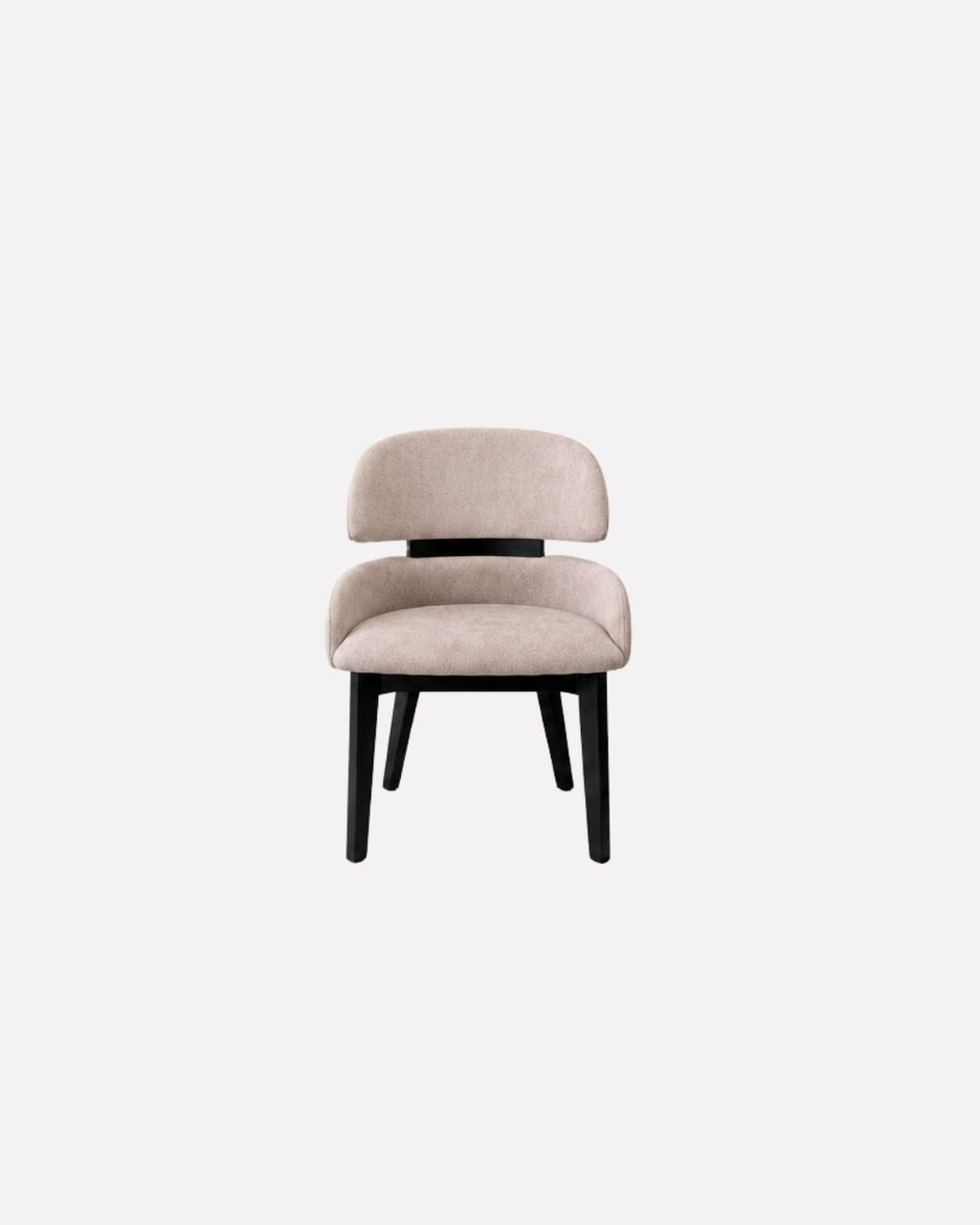 JOLIN Furniture Soleia Chair with modern design, wooden legs, and cushioned seat in neutral fabric.
