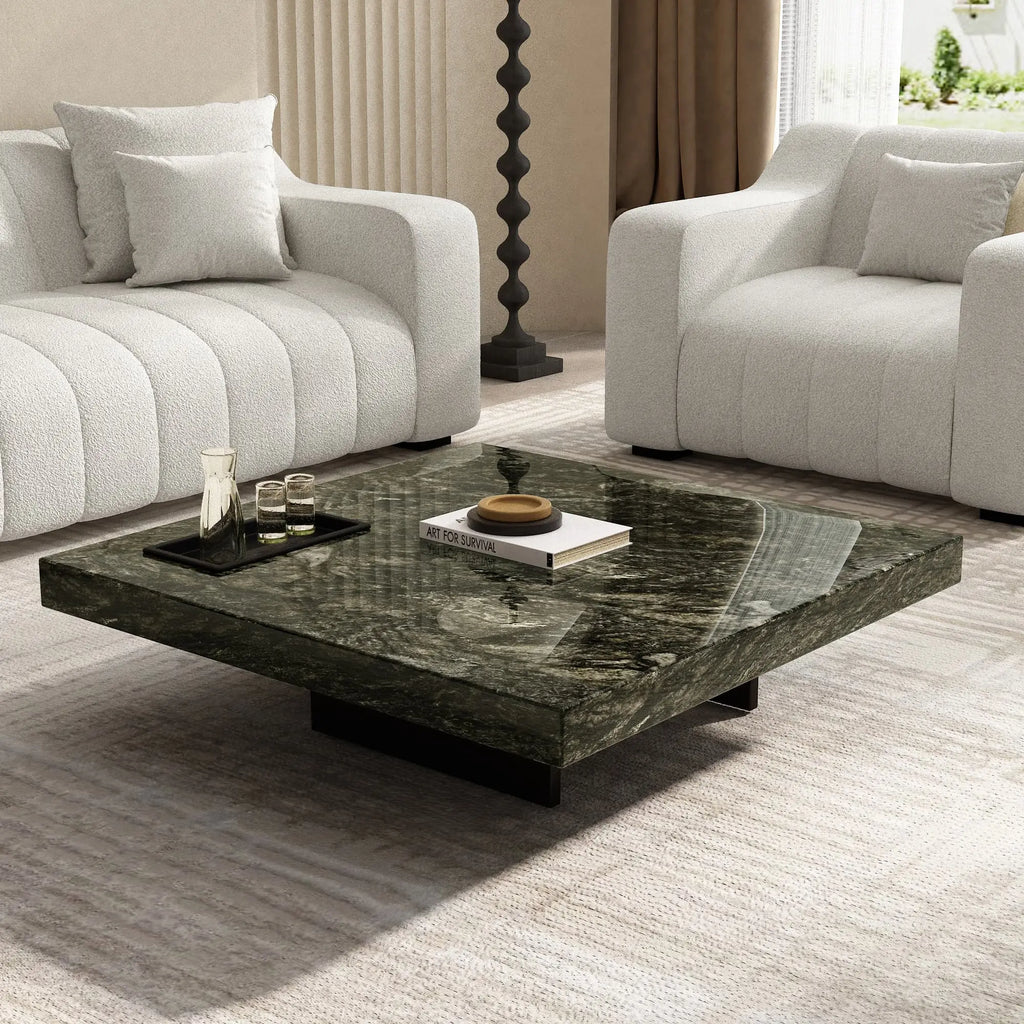 Vallora coffee table detail — marble surface contemporary coffee table JOLIN Furniture