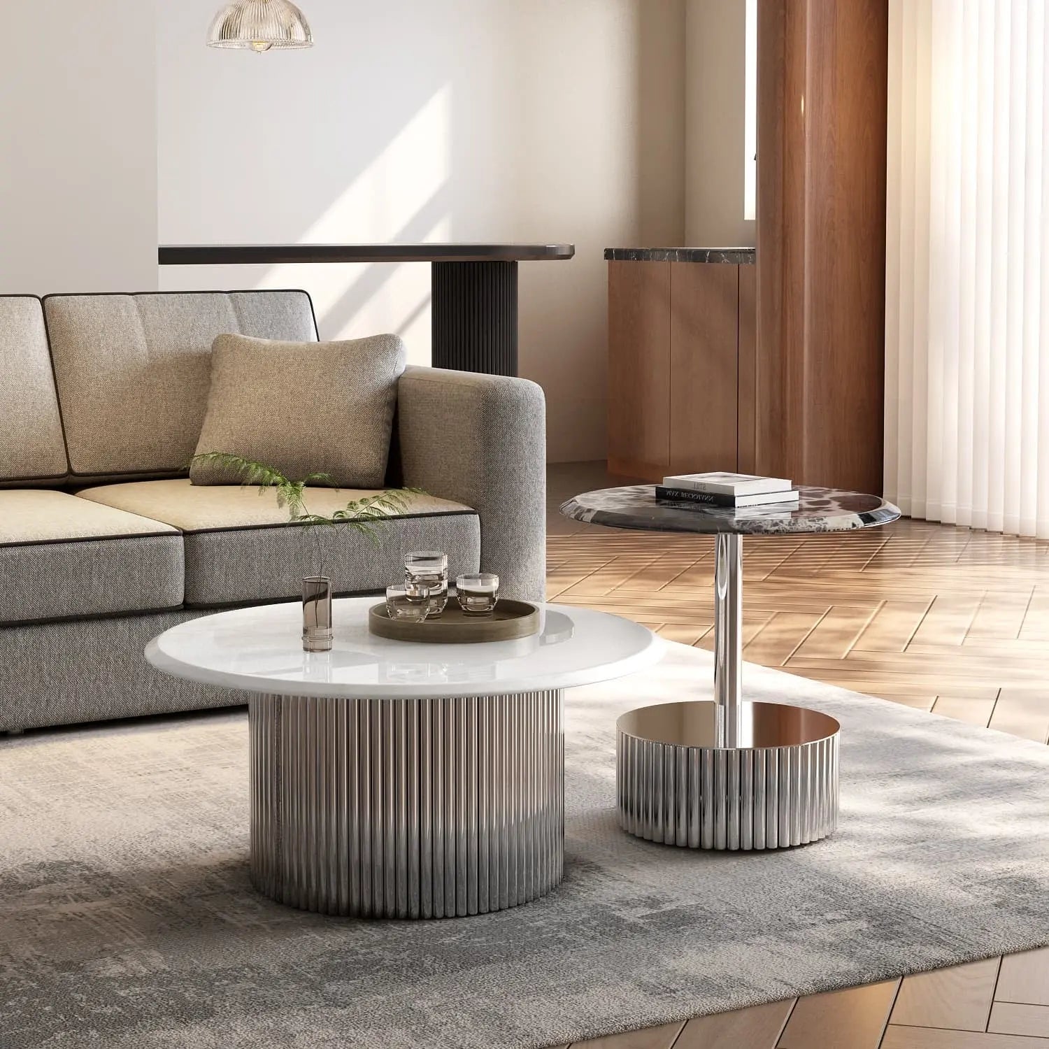 Koviara set detail — modern living lounge table set JOLIN Furniture Sydney
