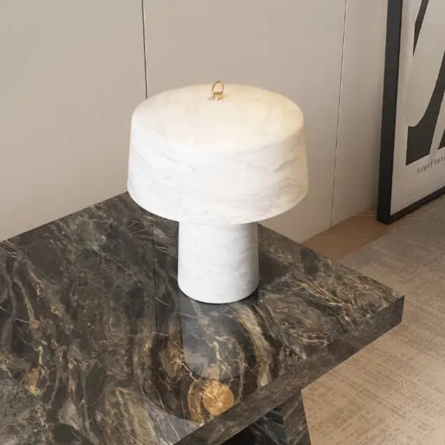 Elena lamp lifestyle — marble table lamp contemporary interior Sydney