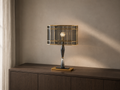 JOLIN Furniture Lunelle Lamp with sleek modern design, featuring a ceramic base and fabric shade for stylish lighting.