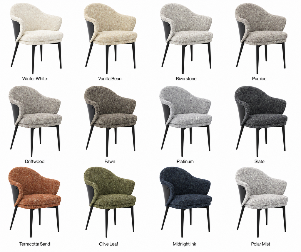 JOLIN Furniture Kaelix chair with modern design, light wood finish, and comfortable cushioned seat and backrest.