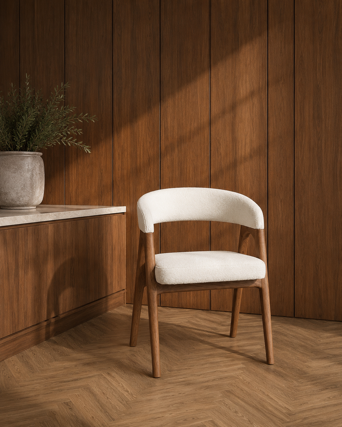 JOLIN Furniture Astrielle chair with modern design, featuring a plush cushioned seat and sleek wooden legs.