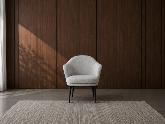 JOLIN Furniture Kaelix chair with modern design, featuring a sleek frame and comfortable upholstery, shown from a side angle.