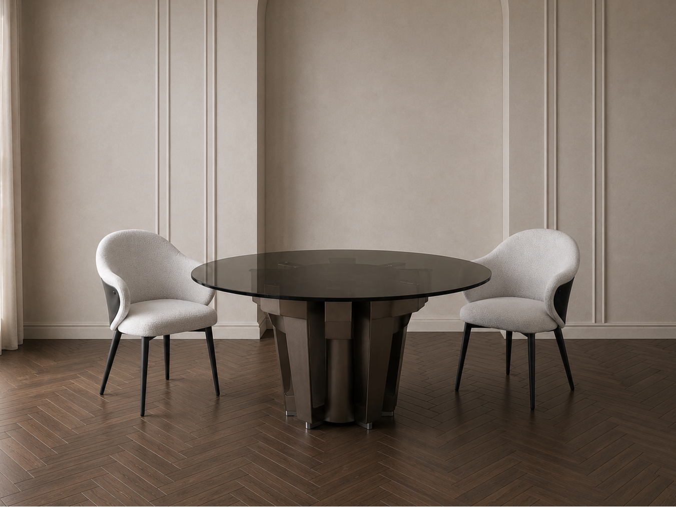 JOLIN Furniture Katniss table with sleek wooden top and sturdy metal legs, modern design suitable for dining or workspace.