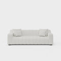 Anella cream three seater sofa — sculptural fabric lounge, JOLIN Furniture Sydney